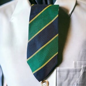 Fabulous Classic Fendi Cravatte Tie.  Pure silk Handmade in Italy Grn/blu/yellow